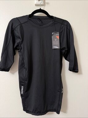 ASRV Black Athletic Compression Top - Short Sleeve